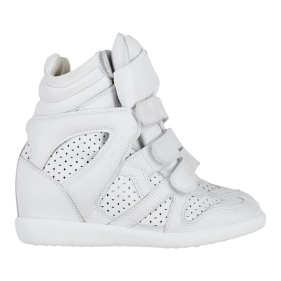ISABEL MARANT Beckett Sneakers Perforated  Trainers in White Leather - Picture 1 of 4